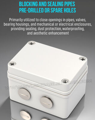 Nickel-Plated Brass Metal Blind Plug IP68 c/w Locknut & O-ring, Hex or Round, PG7-PG48, for Sealing Control Boxes